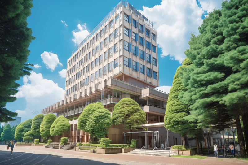 校园高层建筑晴天街道马路,高清,摄影图,摄影图片,图片大全,摄影图免费下载